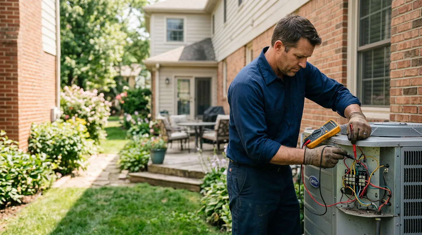 HVAC technician working near Wrightsville Beach, NC
